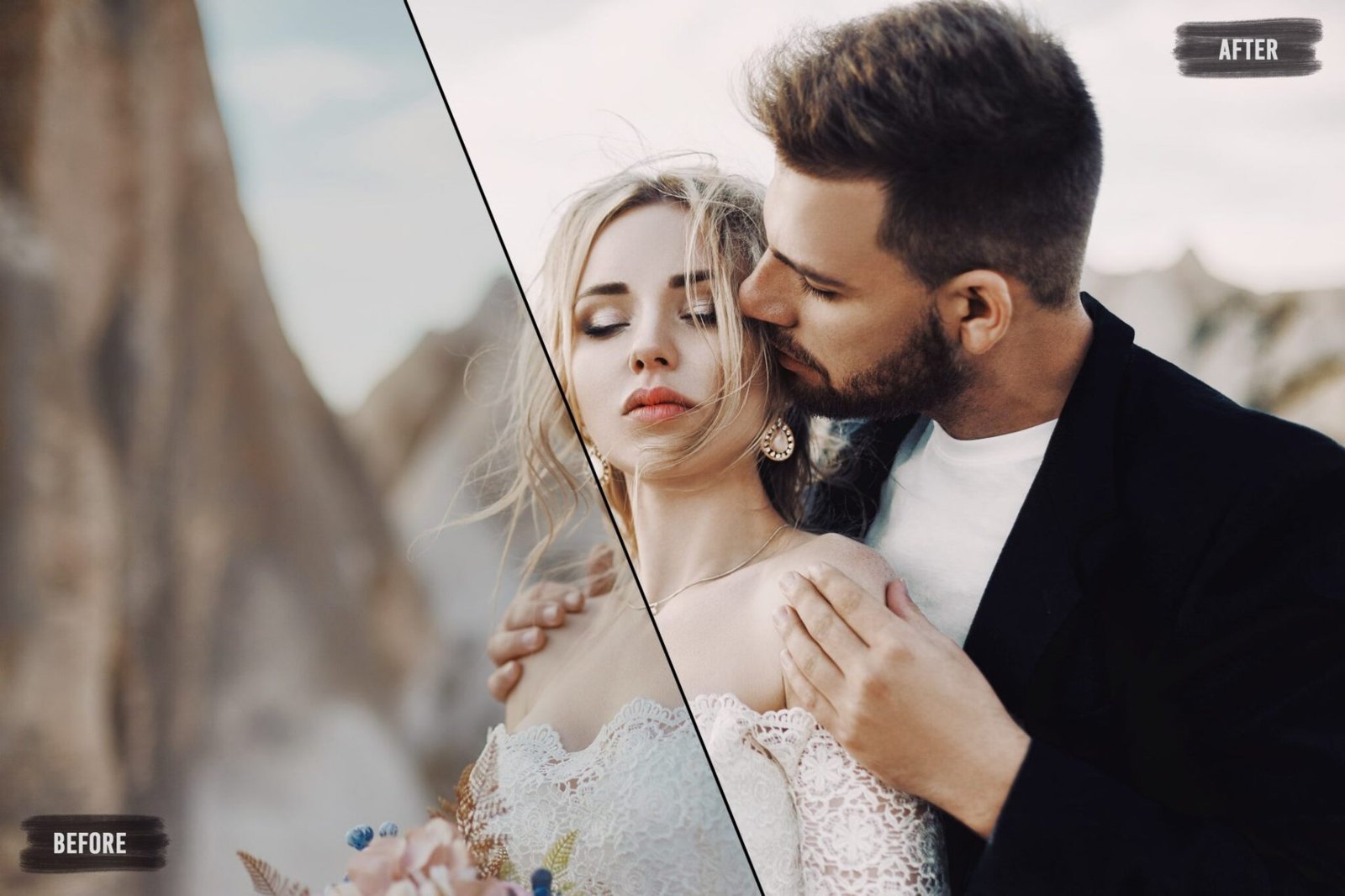 🌹 Romantic Couple — before and after LUT applied