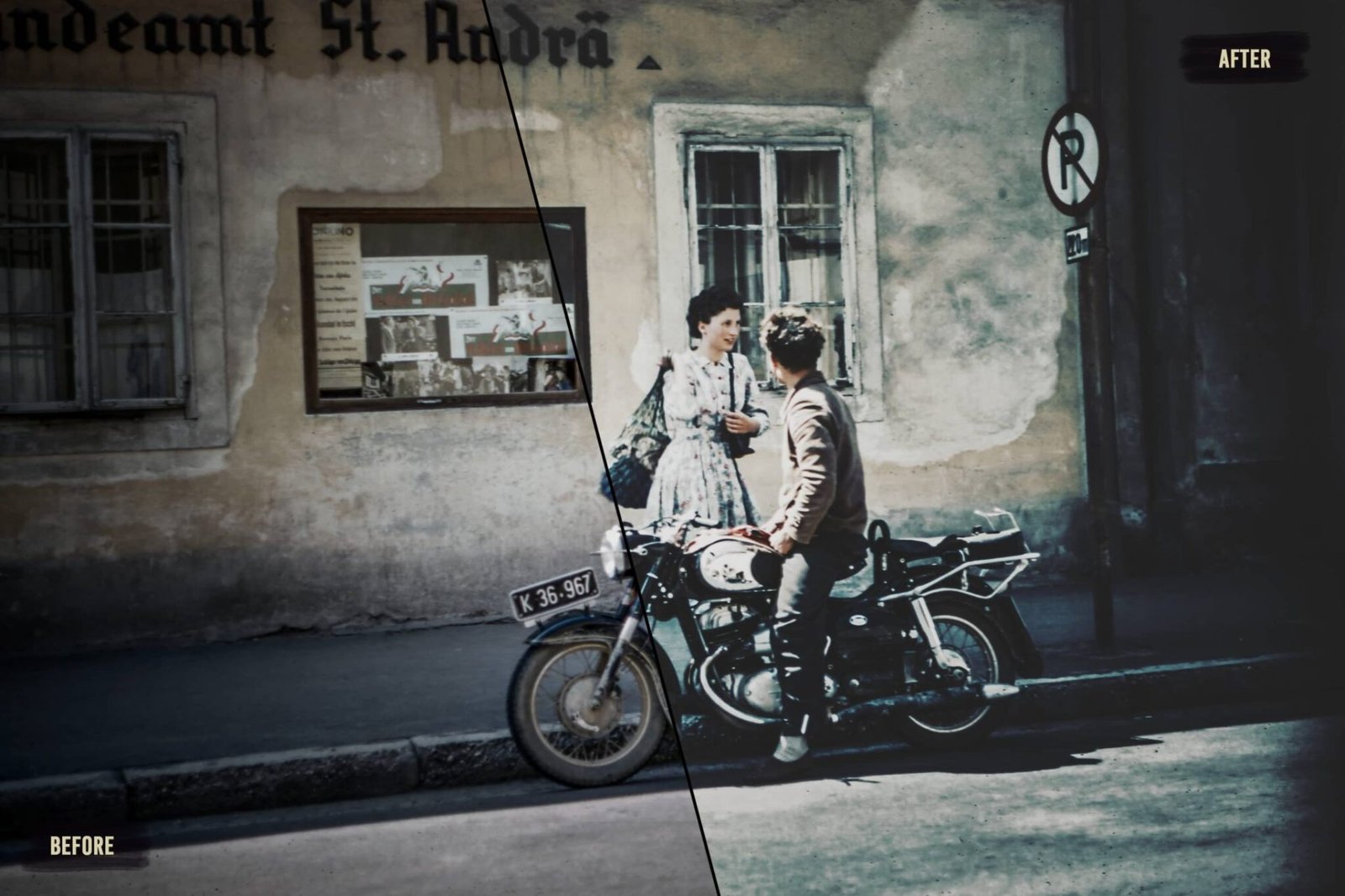 🎞️ Vintage Film — before and after LUT applied