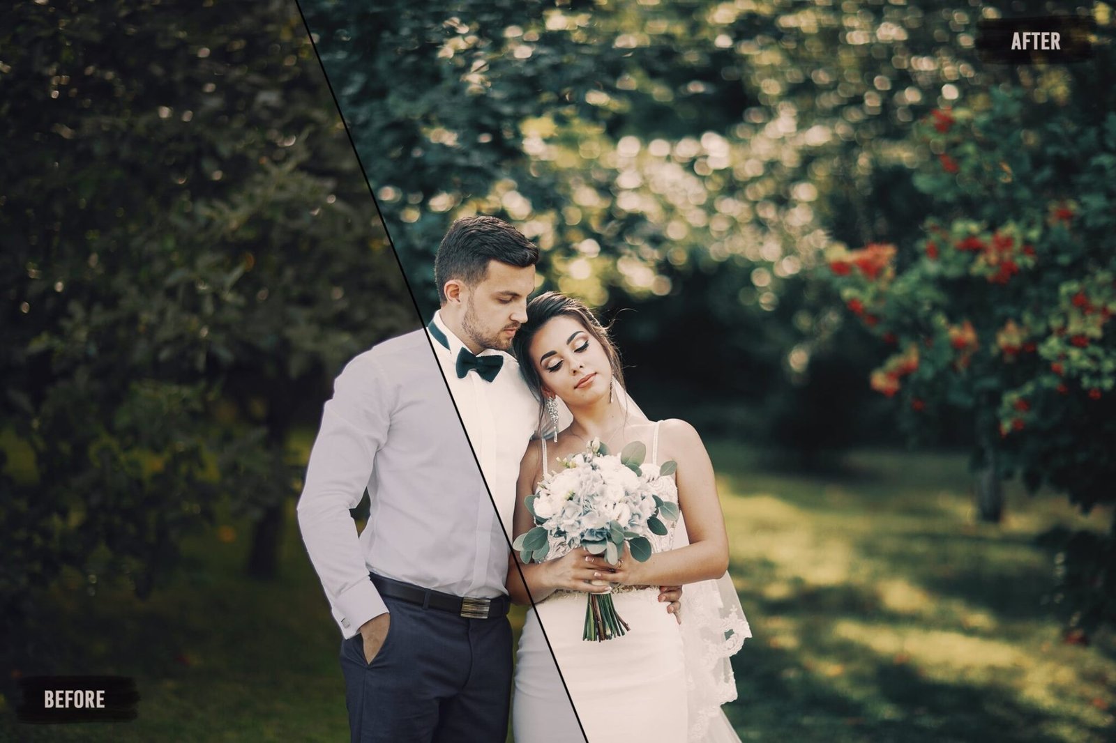 💍 Wedding Film — before and after LUT applied